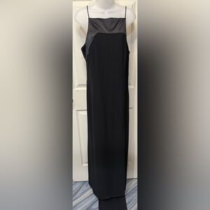 *Prom* Giorgio Armani Black Silk Spaghetti Strap Maxi Dress